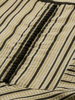 Beige printed cotton long-dresses 4