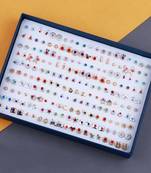 Stud Earring Elegant  Multicolor Multi Designe Set Of 100 Earrings for girls