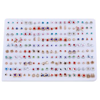 Stud Earring Elegant  Multicolor Multi Designe Set Of 100 Earrings for girls 3
