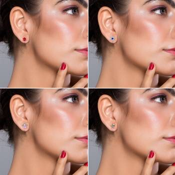 Stud Earring Elegant  Multicolor Multi Designe Set Of 100 Earrings for girls 5