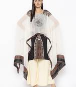 Black embroidered crepe ethnic-Kurti