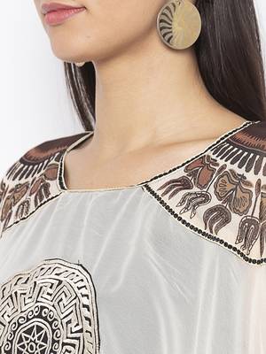 Black embroidered crepe ethnic-Kurti 5