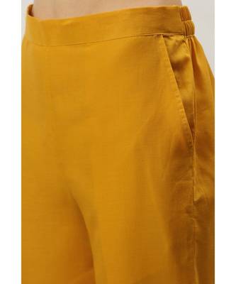 Grey & Mustard Cotton Print Strappy Straight Kurta Set 6