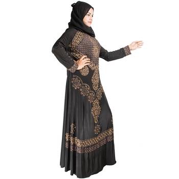 Black brasso polyester abaya 2
