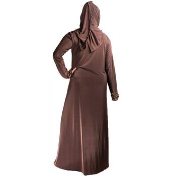 Brown brasso polyester abaya 4
