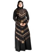 Black brasso polyester abaya