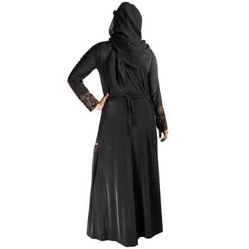 Black brasso polyester abaya 4