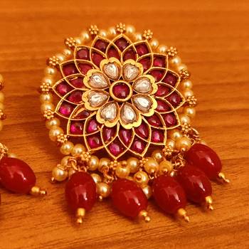Red earrings 2