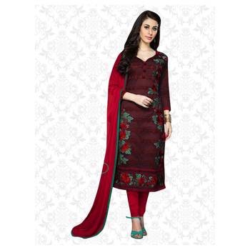 Maroon thread cotton salwar 1