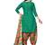 Sea-green printed cotton salwar