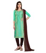 Green embroidered chanderi salwar