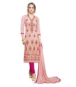 Pink embroidered cotton salwar