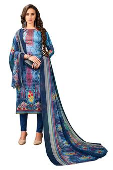 Multicolor printed cotton salwar
