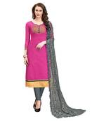 Pink embroidered cotton salwar