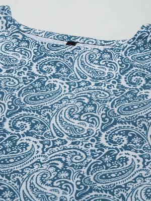 Blue printed rayon kurtas-and-kurtis 4