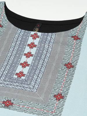 Blue printed rayon kurtas-and-kurtis 4