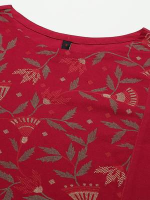 Pink printed crepe kurtas-and-kurtis 4