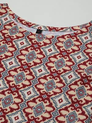 Multicolor printed art silk kurtas-and-kurtis 4