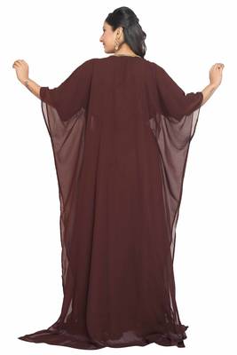 Dubai Kaftan Women Dress Moroccan Caftan Very Fancy Kaftans Georgette Long Gown African Arabian Islamic 4