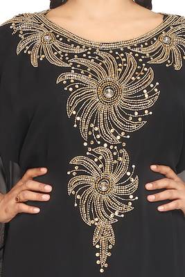 Dubai Kaftan Women Dress Moroccan Caftan Very Fancy Kaftans Georgette Long Gown African Arabian Islamic 2