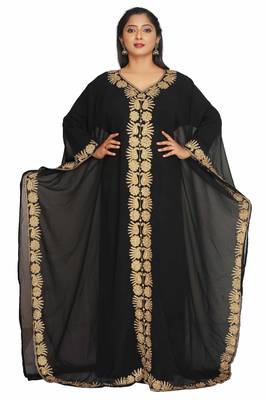 Dubai Kaftan Women Dress Moroccan Caftan Very Fancy Kaftans Georgette Long Gown African  1