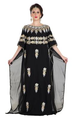 Black Aari And Embroidered Farasha 1