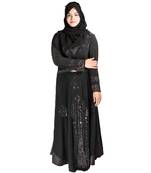 Black brasso polyester abaya