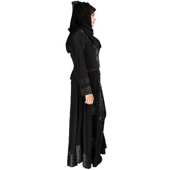 Black brasso polyester abaya 3