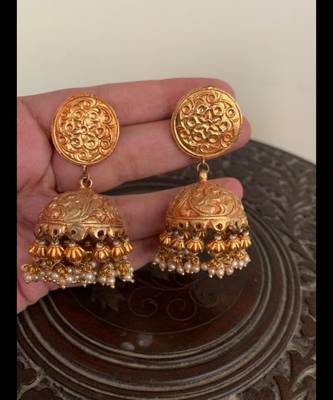 Yellow jhumkas 1