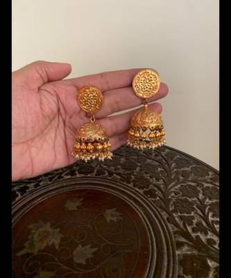 Yellow jhumkas 2
