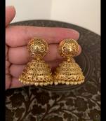 Yellow jhumkas