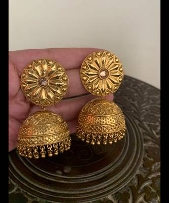 Yellow jhumkas 1