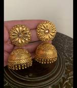 Yellow jhumkas