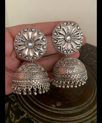 Silver jhumkas 1