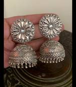 Silver jhumkas