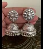Silver jhumkas
