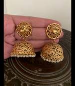 Yellow jhumkas