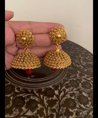 Yellow jhumkas 2
