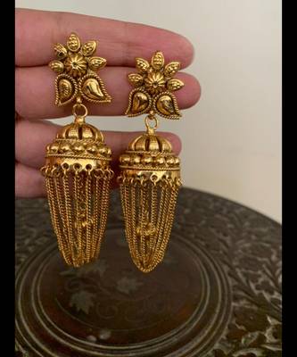 Yellow jhumkas 1