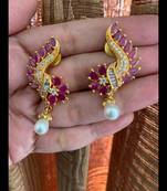 Yellow cubic-zirconia-cz-earrings