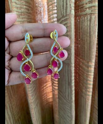 Yellow cubic-zirconia-cz-earrings 1