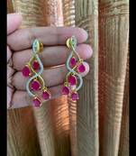 Yellow cubic-zirconia-cz-earrings