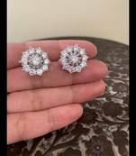 Silver cubic-zirconia-cz-earrings