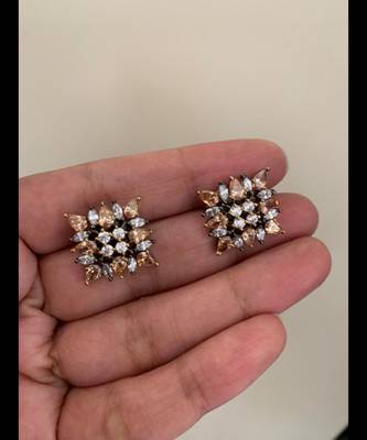 Gold cubic-zirconia-cz-earrings 1