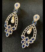 Blue cubic-zirconia-cz-earrings