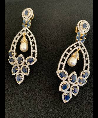 Blue cubic-zirconia-cz-earrings 2
