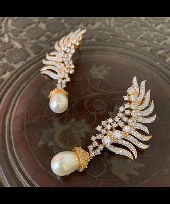 Gold cubic-zirconia-cz-earrings 1