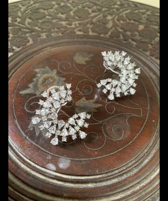 Silver cubic-zirconia-cz-earrings 1