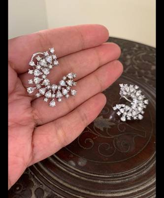 Silver cubic-zirconia-cz-earrings 2