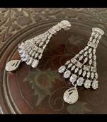 Silver cubic-zirconia-cz-earrings